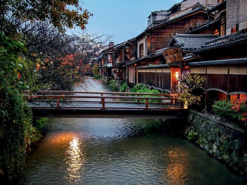 Kyoto river evening